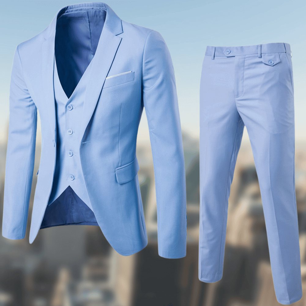 Levoire | Costume 3 Pièces Élégant Pour Homme bleu clair