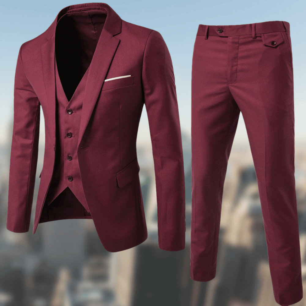 Levoire | Costume 3 Pièces Élégant Pour Homme rouge