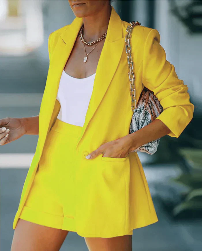 Levoire | Blazer Veste courte Jaune