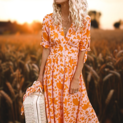 Levoire | Robe d'été pour femme - Orange Orange