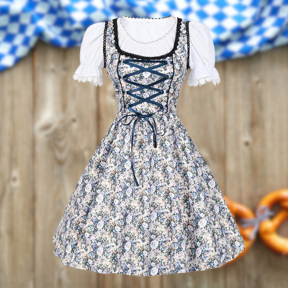 Levoire | Costume De Femme Avec Tablier Et Blouse - Bleu Bleu