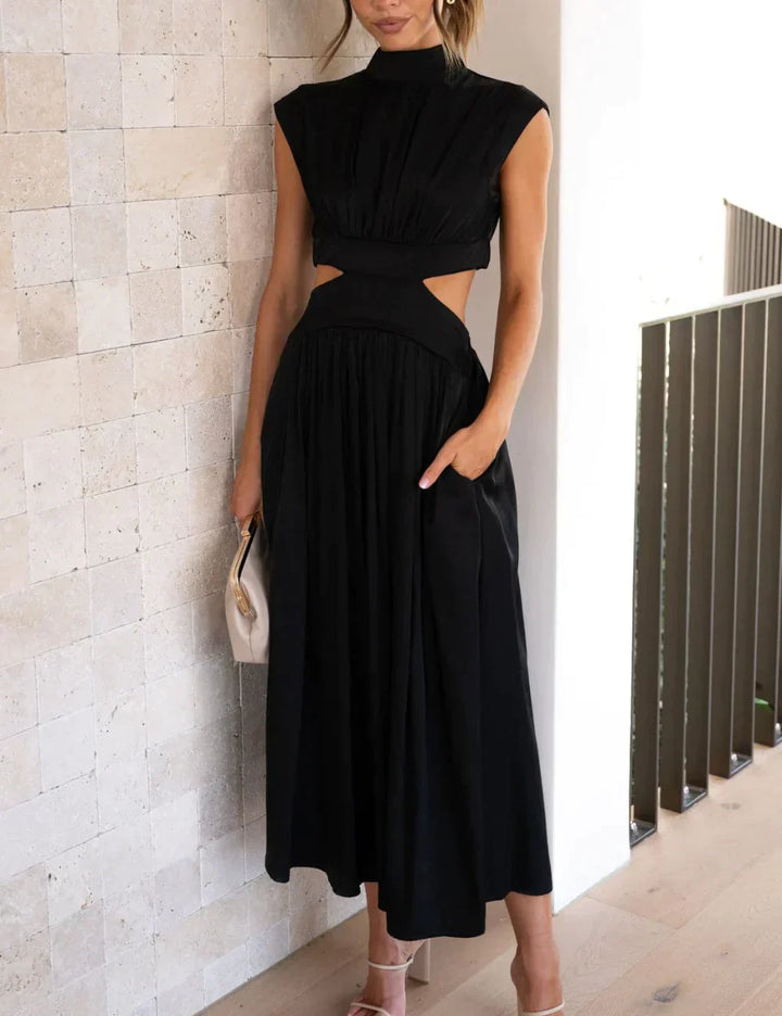 Levoire | Robe élégante avec poches Noir