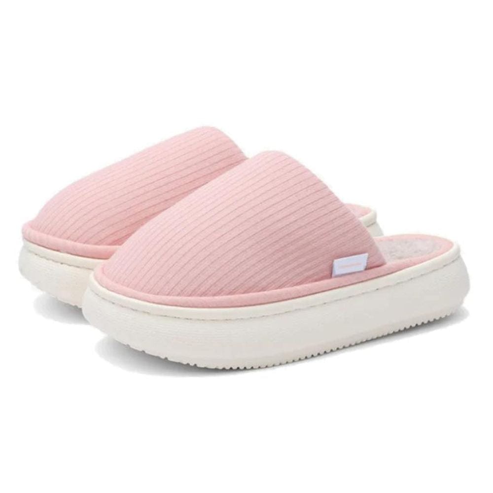 Levoire | Chaussons plats doux à glissière confortable Rosa