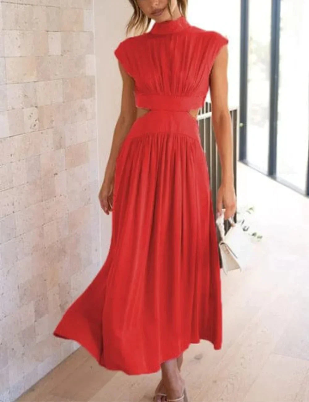 Levoire | Robe élégante avec poches Rouge