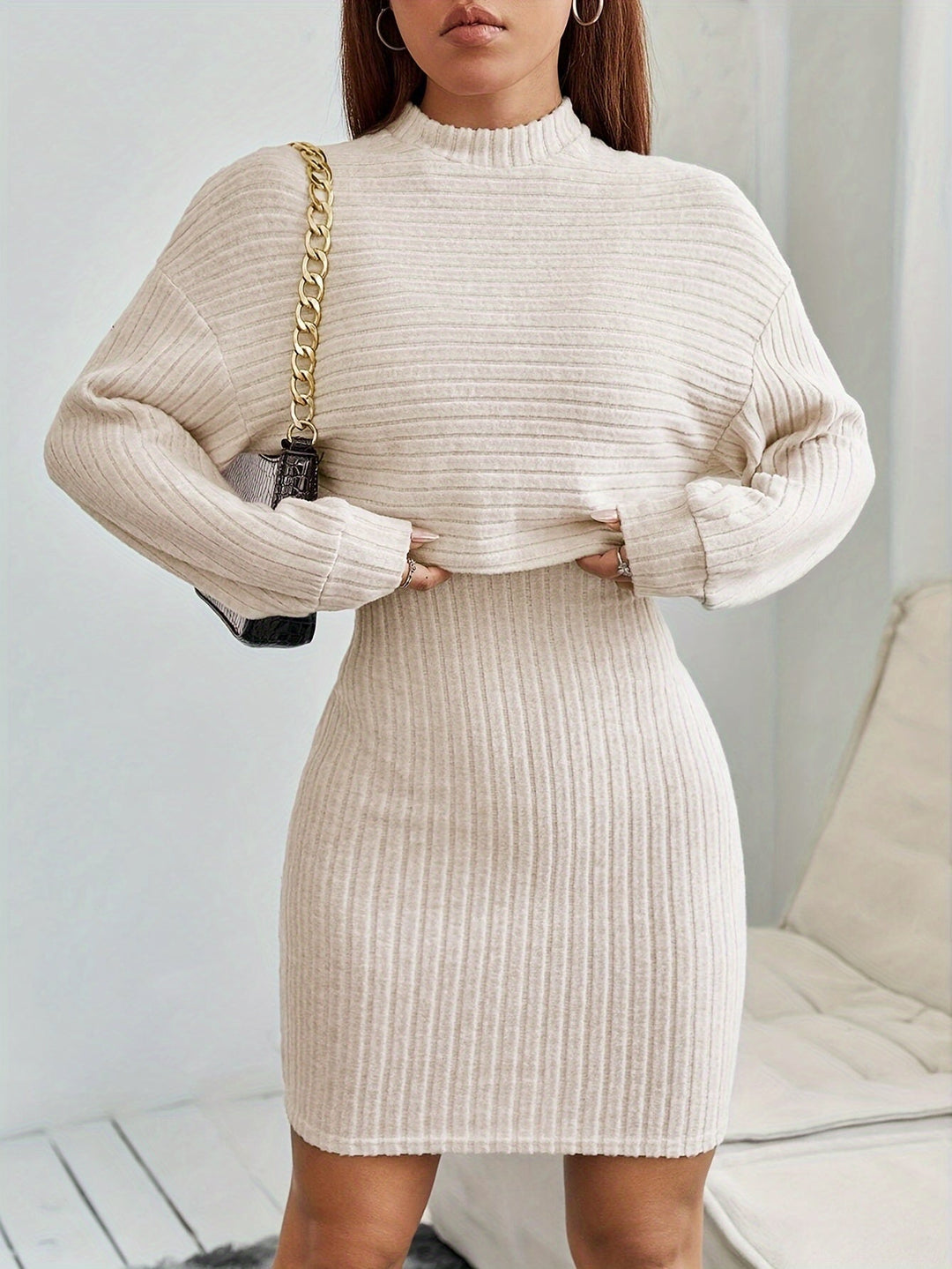 Levoire | Robe En Tricot À Rayures Élégantes