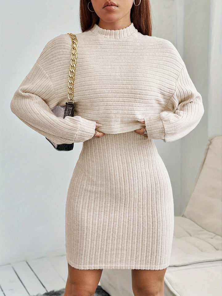 Levoire | Robe En Tricot À Rayures Élégantes