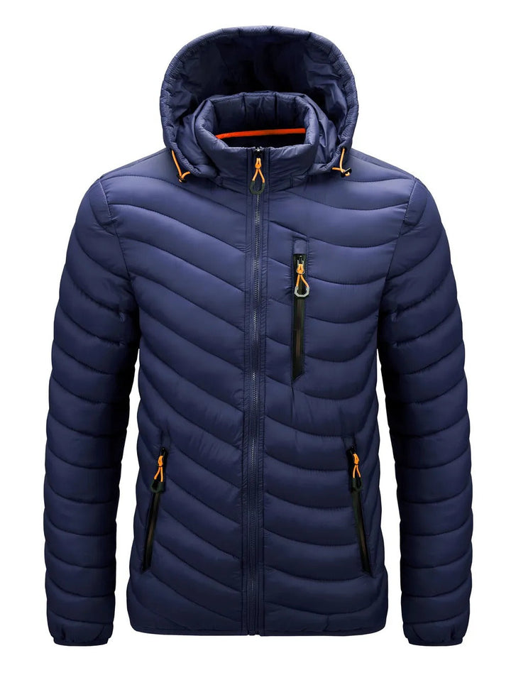Levoire | Sweatshirt en Tissu Imperméable avec Fermeture Éclair Bleu foncé