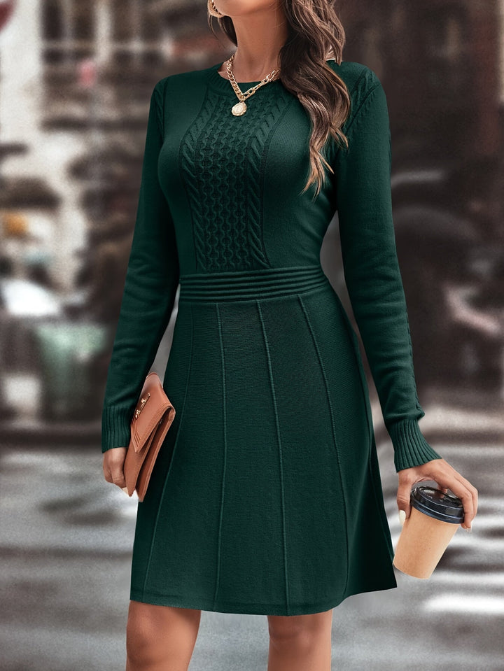 Levoire | Robe En Tricot Élégante À Manches Longues Vert foncé