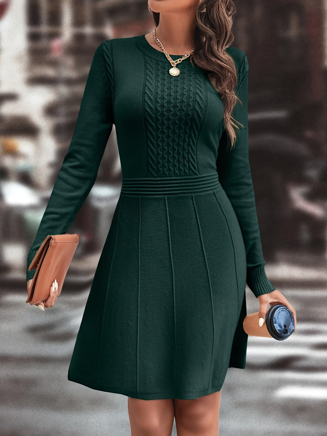 Levoire | Robe En Tricot Élégante À Manches Longues