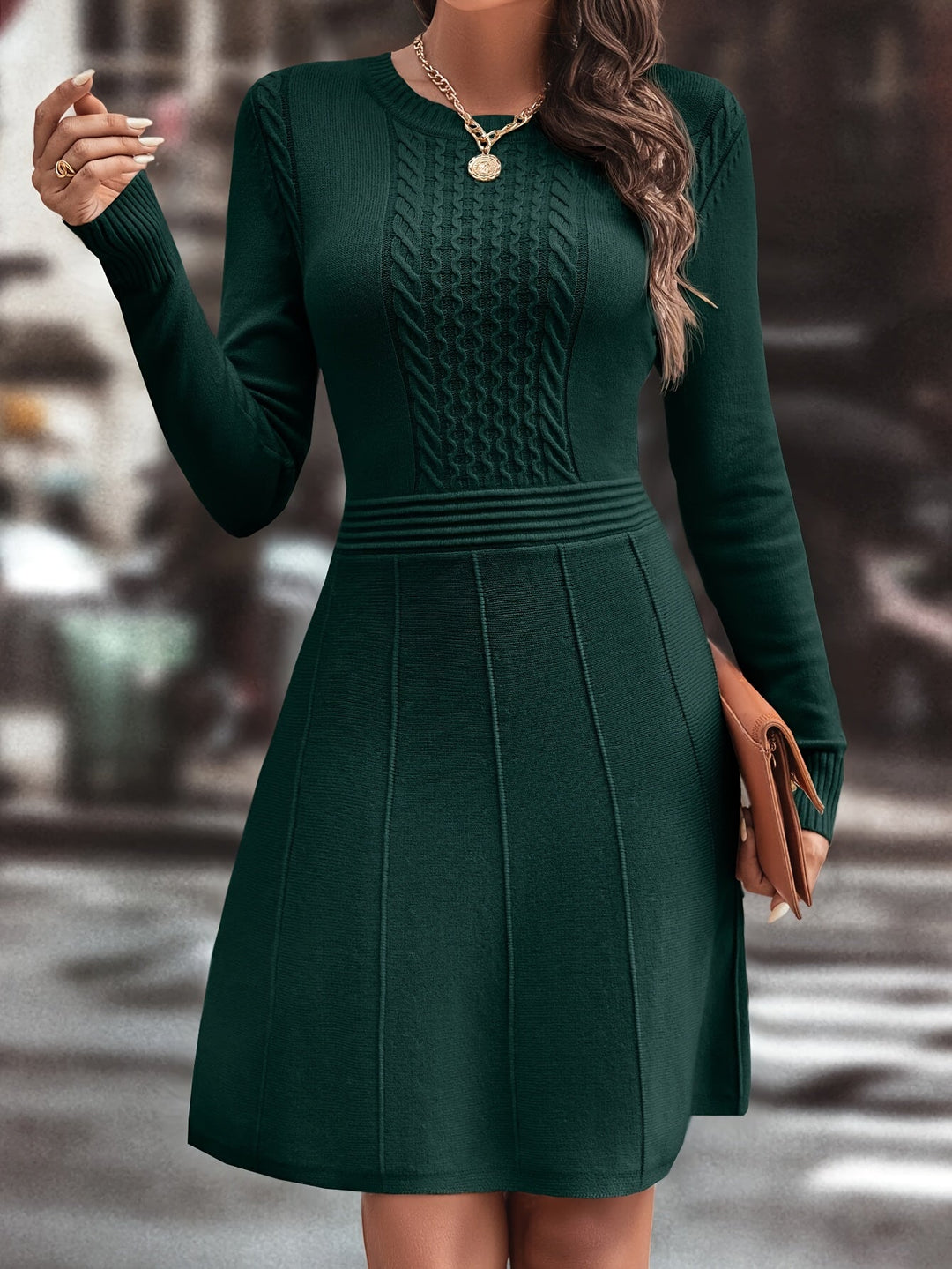 Levoire | Robe En Tricot Élégante À Manches Longues