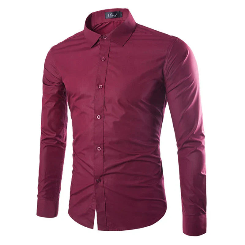 Levoire | Slim Fit Chemise Pour Hommes Rot