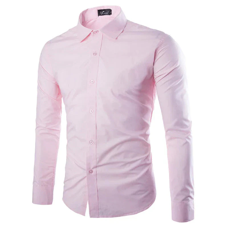 Levoire | Slim Fit Chemise Pour Hommes Rosa