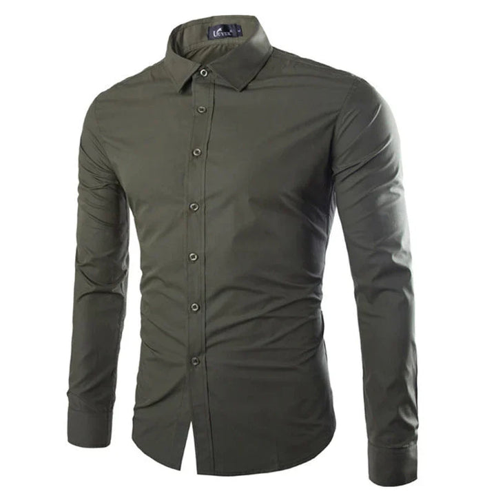 Levoire | Slim Fit Chemise Pour Hommes Vert