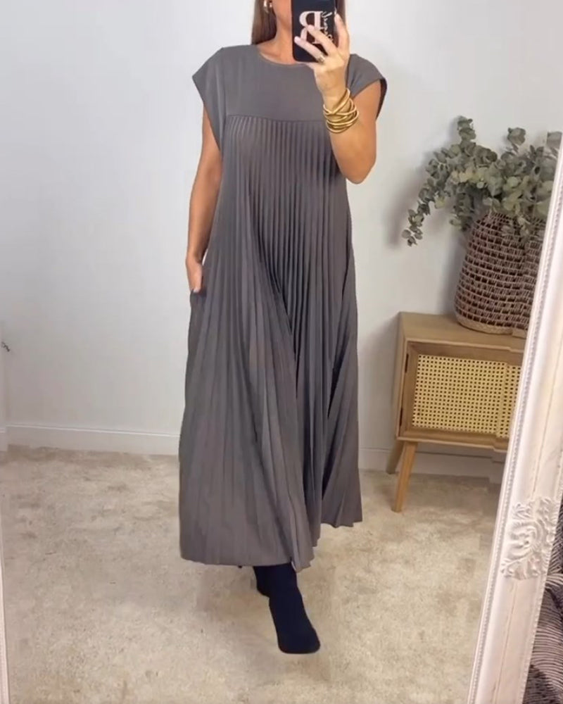 Levoire | Robe Plisse Sans Manches