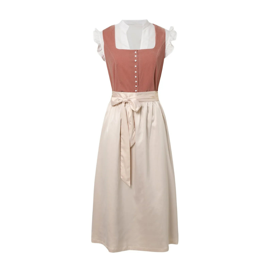 Levoire | Robe Midi À Manches Courtes Oktoberfest Tenue Femmes Oktoberfest Backsteinrouge