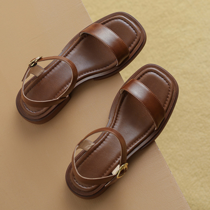 Levoire | Sandales avec Talon Élégant et Confort Optimal pour Femmes Marron