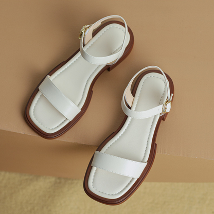 Levoire | Sandales avec Talon Élégant et Confort Optimal pour Femmes Blanc beige