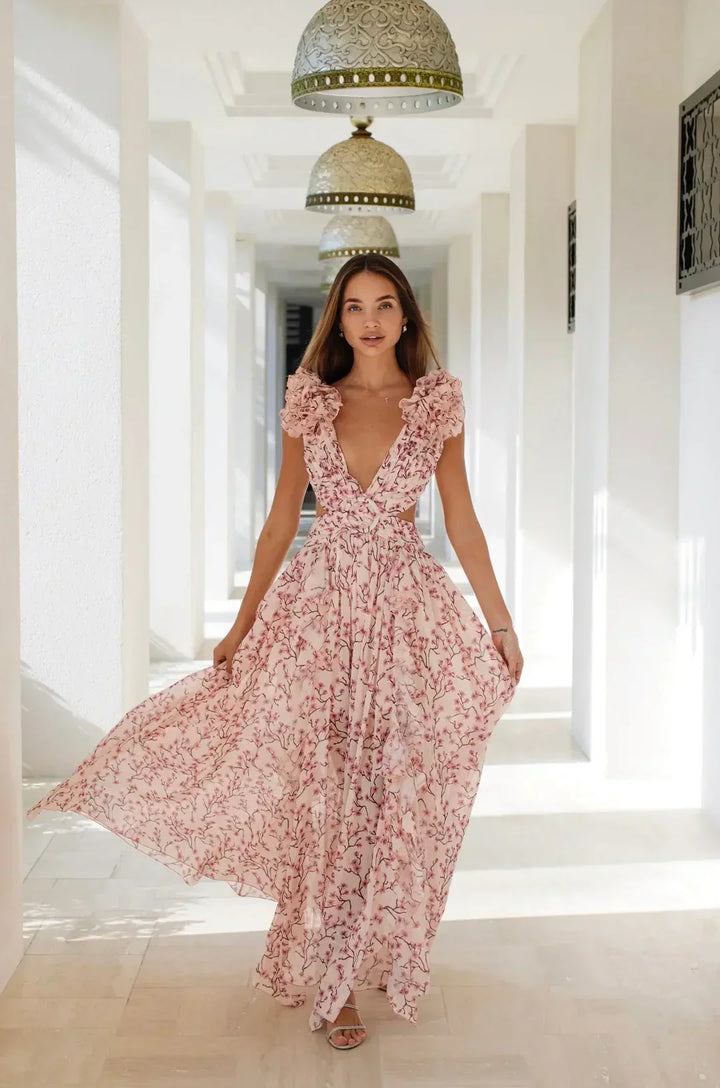Levoire | Robe Maxi À Volants Blossom (Vite épuisé)