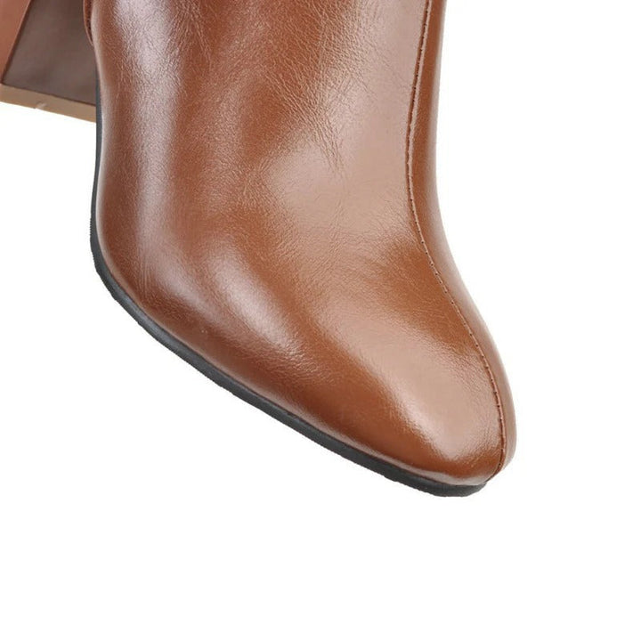 Levoire | Bottes À Talons Pour Femmes À Hauteur De Genou Avec Fermeture Éclair