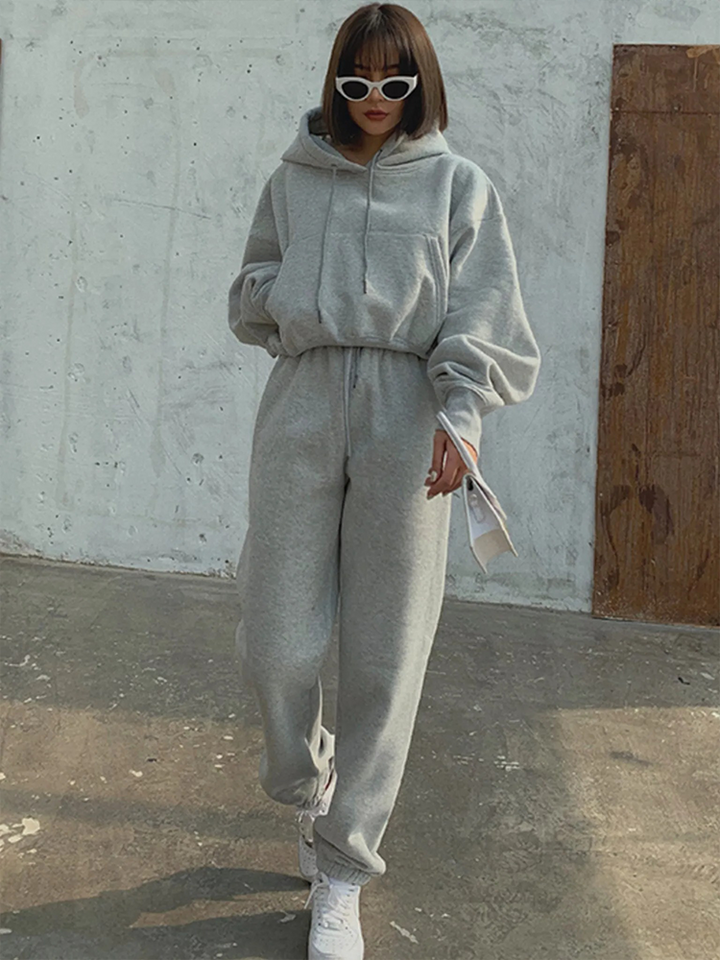 Levoire | Grande Taille Sweat À Capuche Ensemble De Détente Pour Femmes