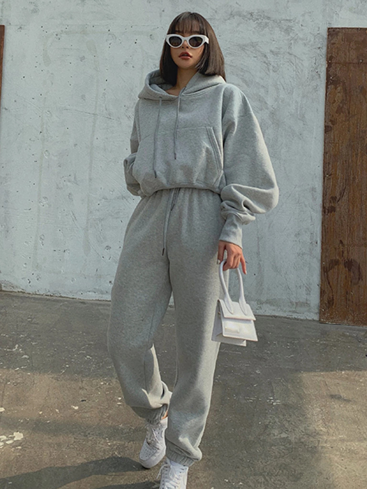 Levoire | Grande Taille Sweat À Capuche Ensemble De Détente Pour Femmes
