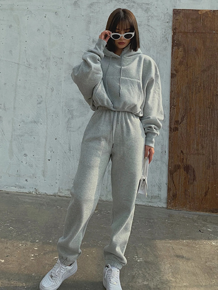 Levoire | Grande Taille Sweat À Capuche Ensemble De Détente Pour Femmes