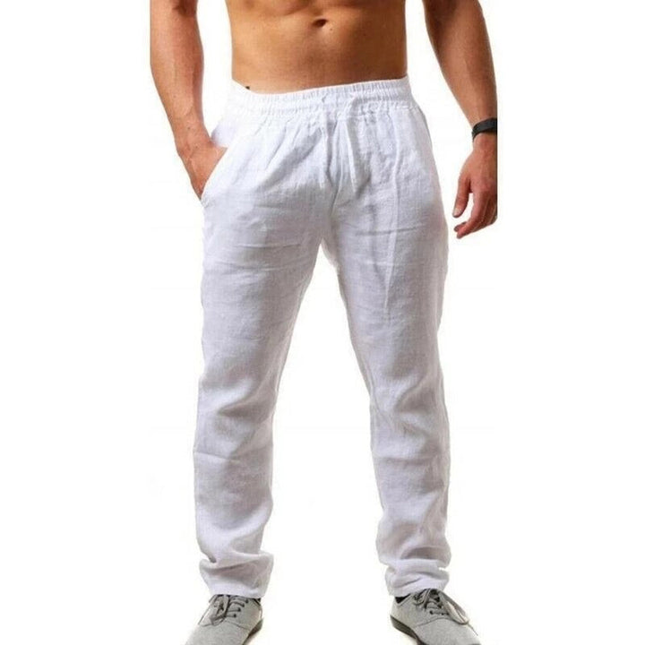 Levoire | Pantalon D'Été En Lin Pour Hommes Blanc