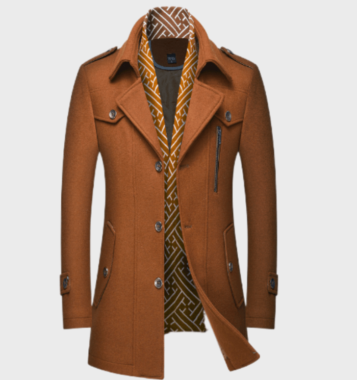 Levoire | Manteau Long Pour Hommes Braun