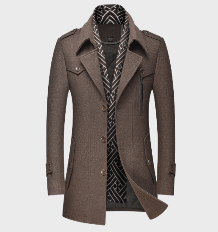 Levoire | Manteau Long Pour Hommes Café