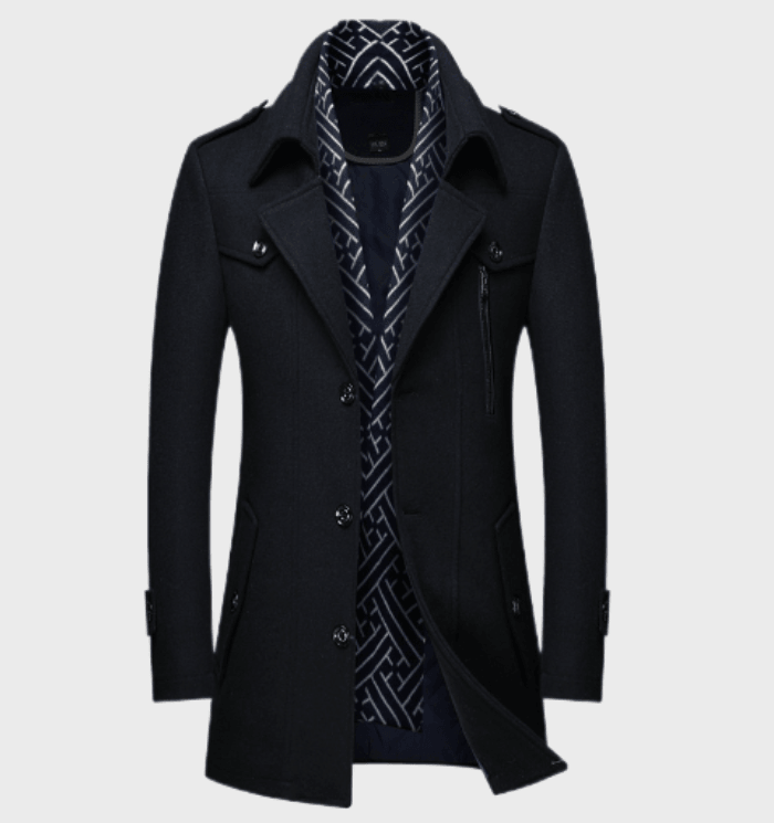 Levoire | Manteau Long Pour Hommes Noir