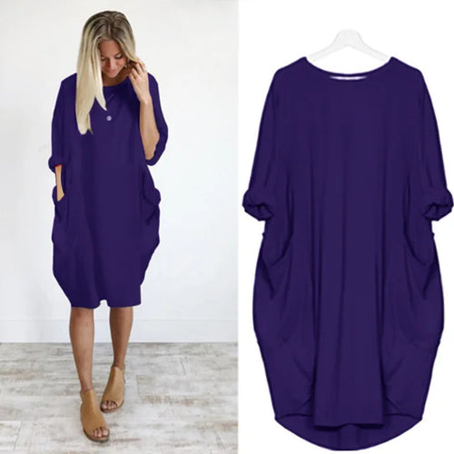 Levoire | Robe T-Shirt Unie Décontractée