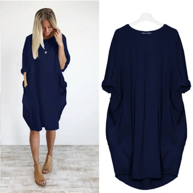 Levoire | Robe T-Shirt Unie Décontractée