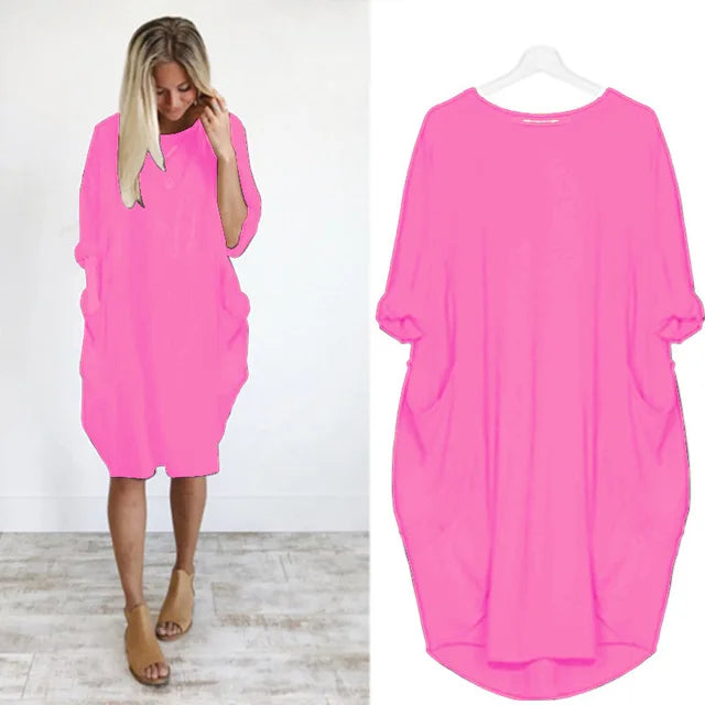 Levoire | Robe T-Shirt Unie Décontractée