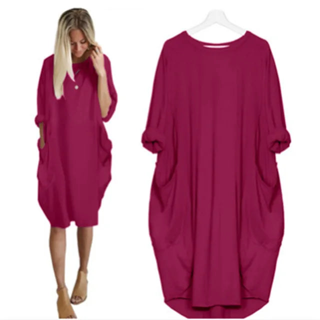 Levoire | Robe T-Shirt Unie Décontractée Lilas