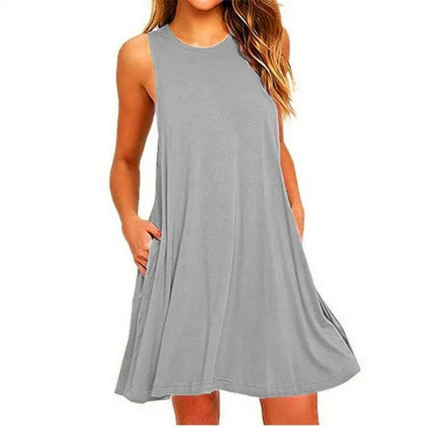 Levoire | Rento Robe Mini Off-Shoulder Avec Encolure Ronde Et Coupe Lâche Gris clair