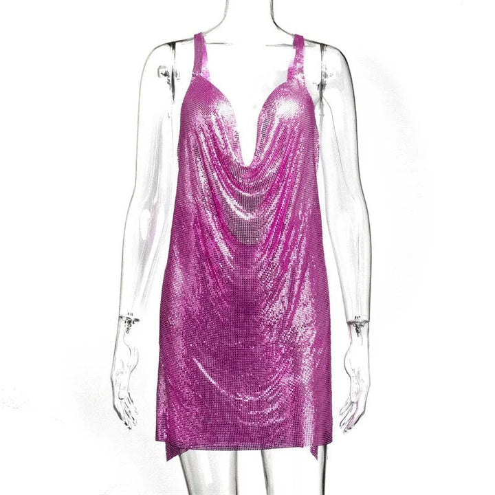 Levoire | Chaîne Métallique Halterneck Mini Robe Sans Métal