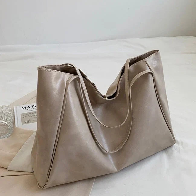 Levoire | Sac À Main Élégant En Cuir De Vin Beige