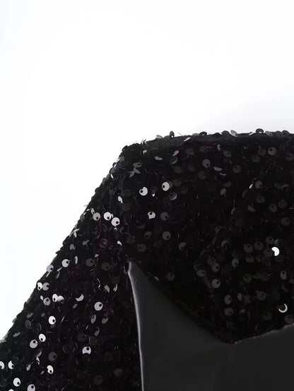 Levoire | Blazer Élégant À Paillettes Avec Ceinture