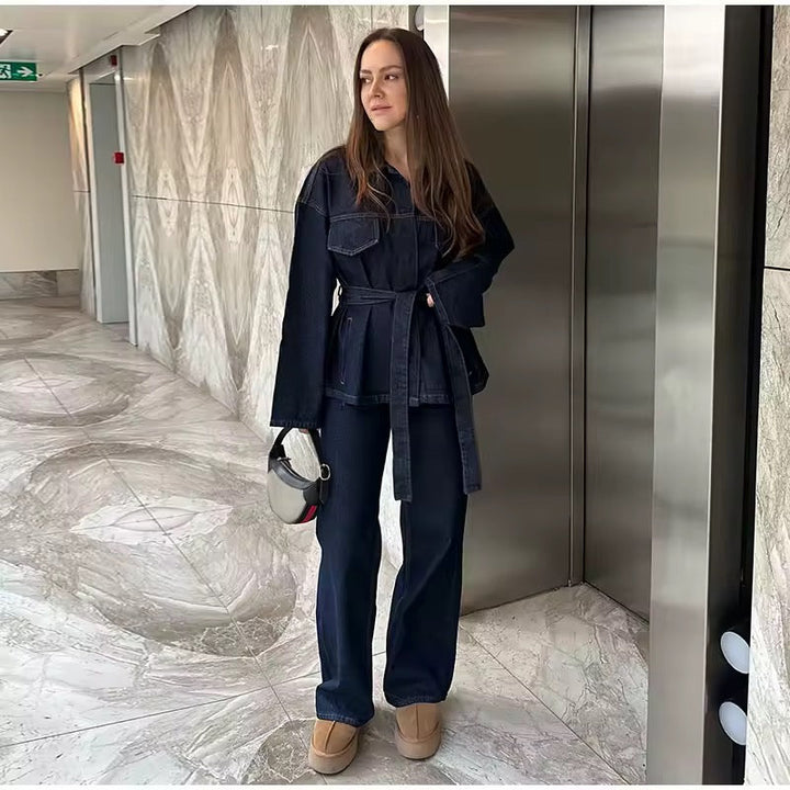 Levoire | Veste En Denim Satz Classic Chic & Pantalon