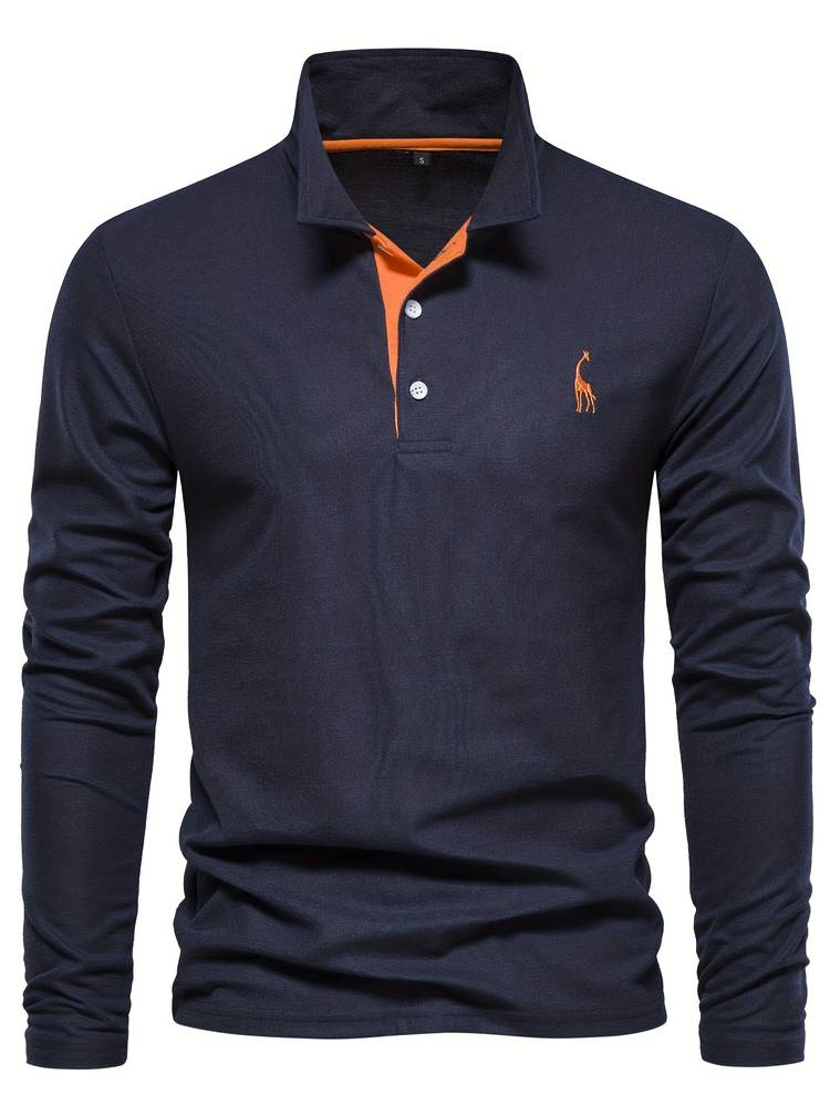 Levoire | Pull Vert Chaud Pour Les Jours Froids Bleu foncé - Orange