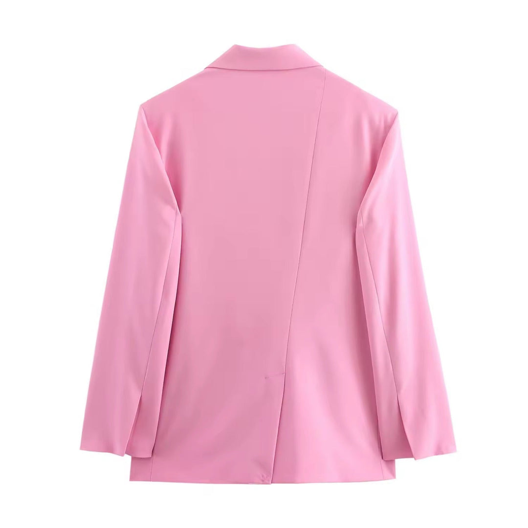 Levoire | Blazer Enveloppant Élégant Rose