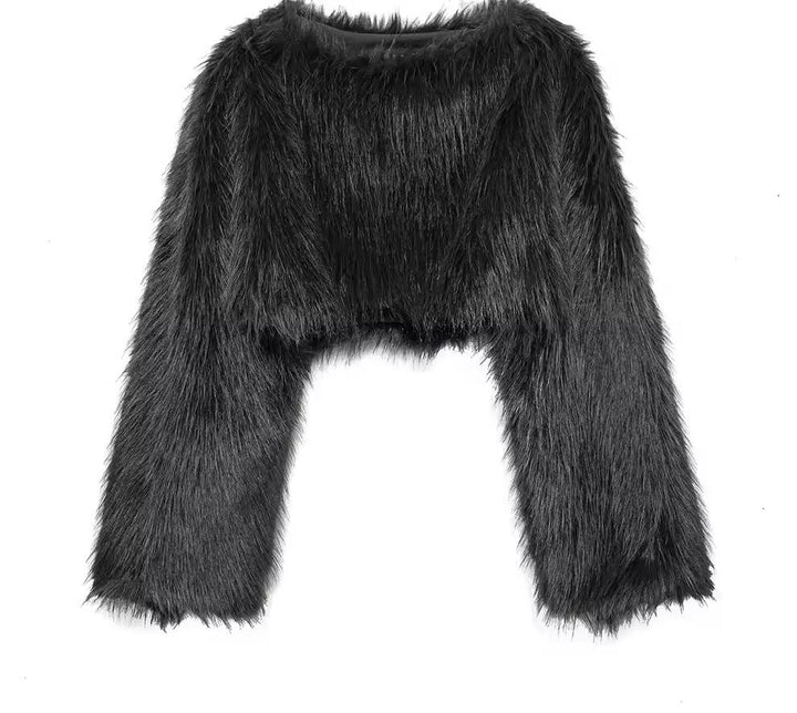 Levoire | Pull En Fausse Fourrure Douce Élégance Et Confort Noir