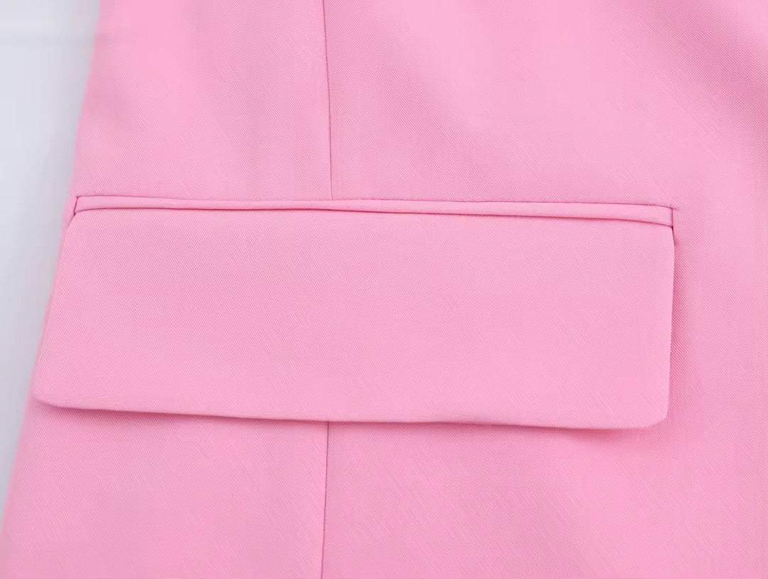 Levoire | Blazer Enveloppant Élégant Rose