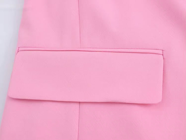 Levoire | Blazer Enveloppant Élégant Rose