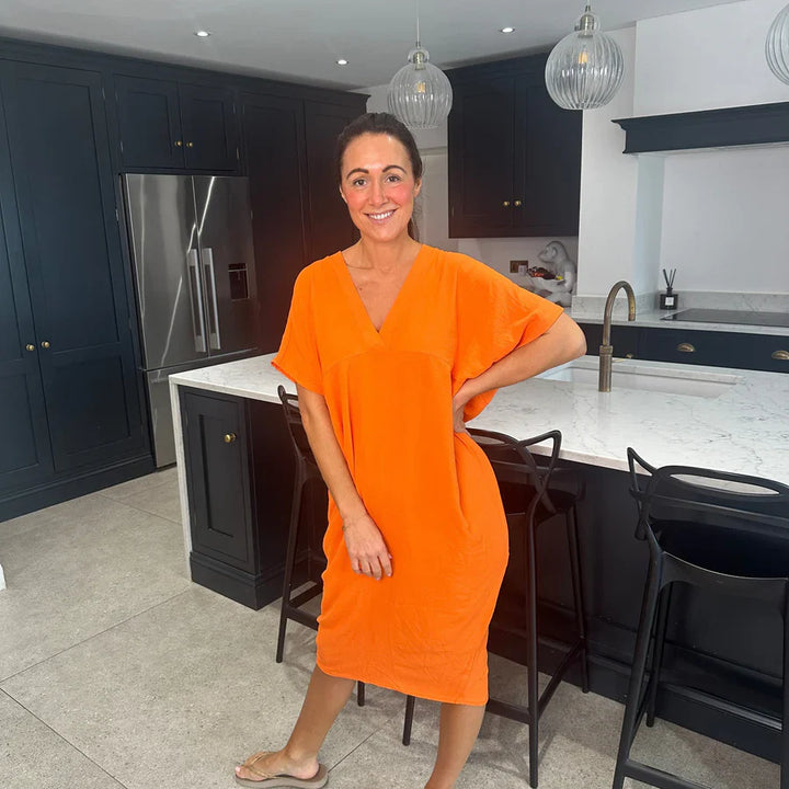 Levoire | Robe De Loisirs Élégante Et Stylée Orange