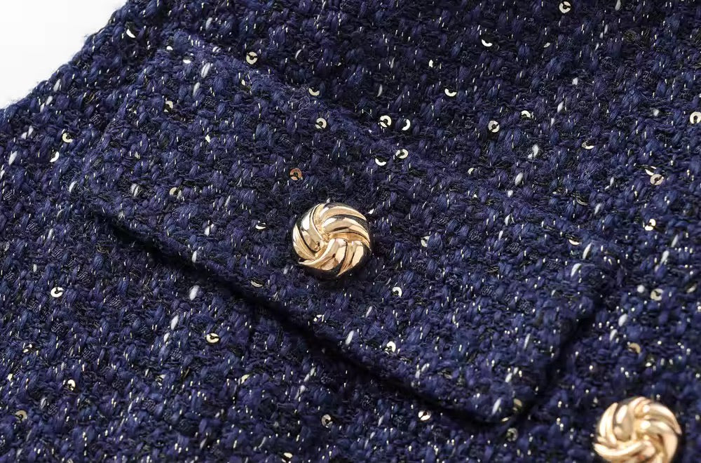 Levoire | Gilet En Tweed Élégant Avec Ceinture