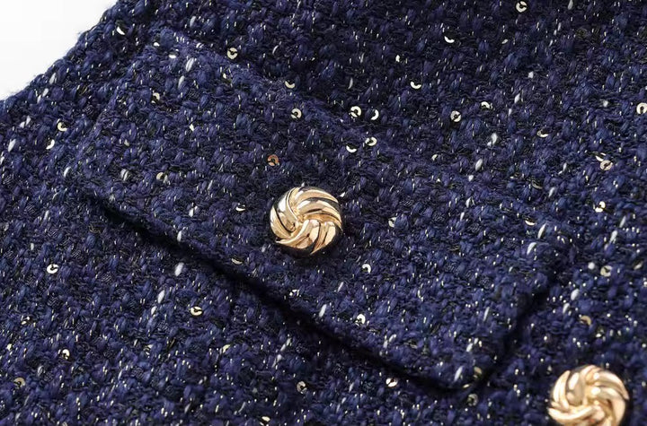 Levoire | Gilet En Tweed Élégant Avec Ceinture