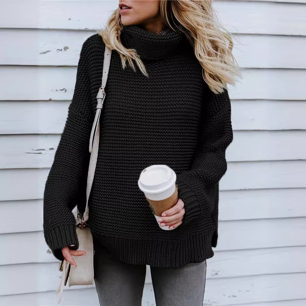 Levoire | Pull Col Roulé Pour Dames | Confortable Noir