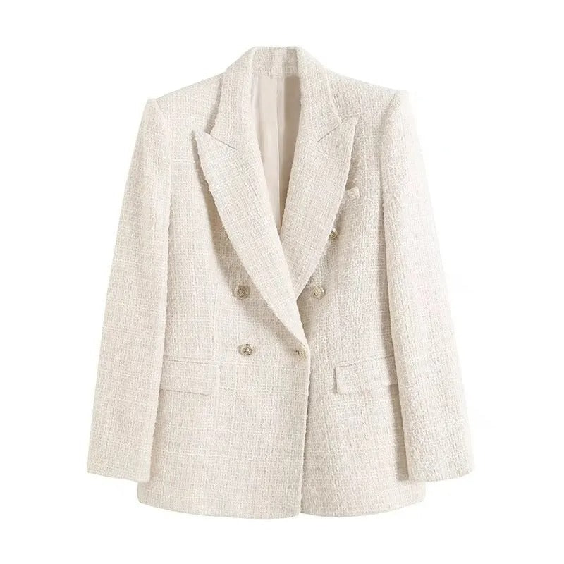 Levoire | Blazer Surdimensionné Moderne Teinté Pour Femmes Blanc
