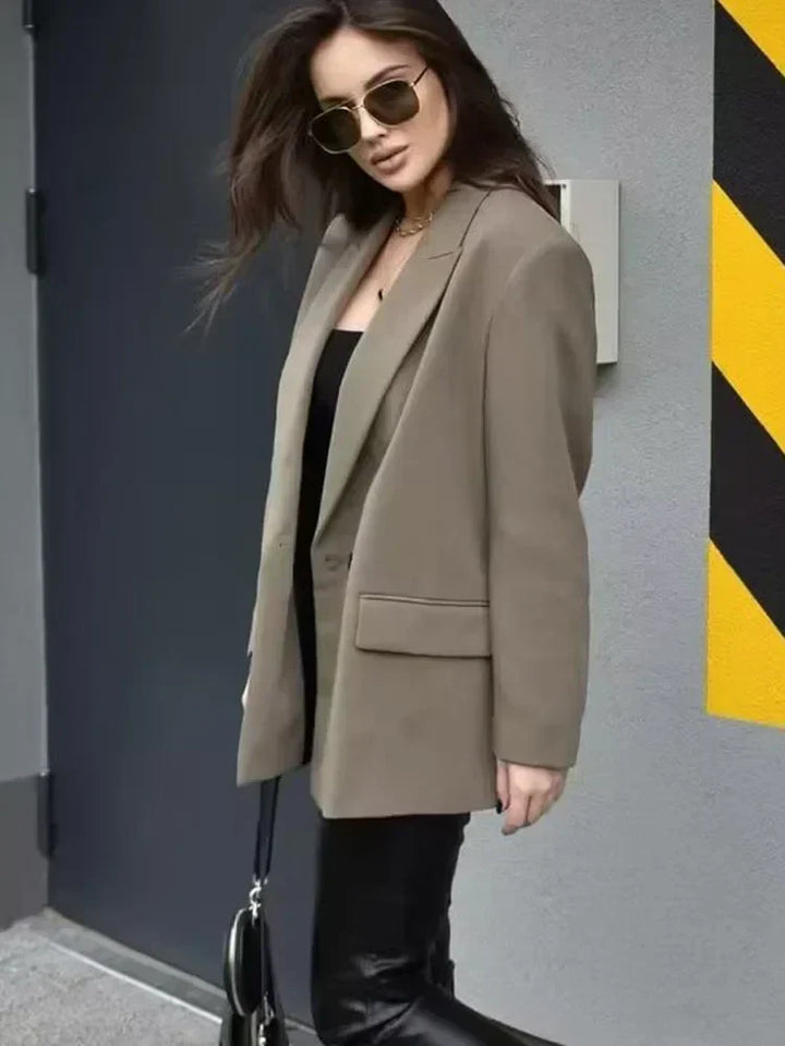Levoire | Blazer Long Tendance Grande Taille Pour Femmes